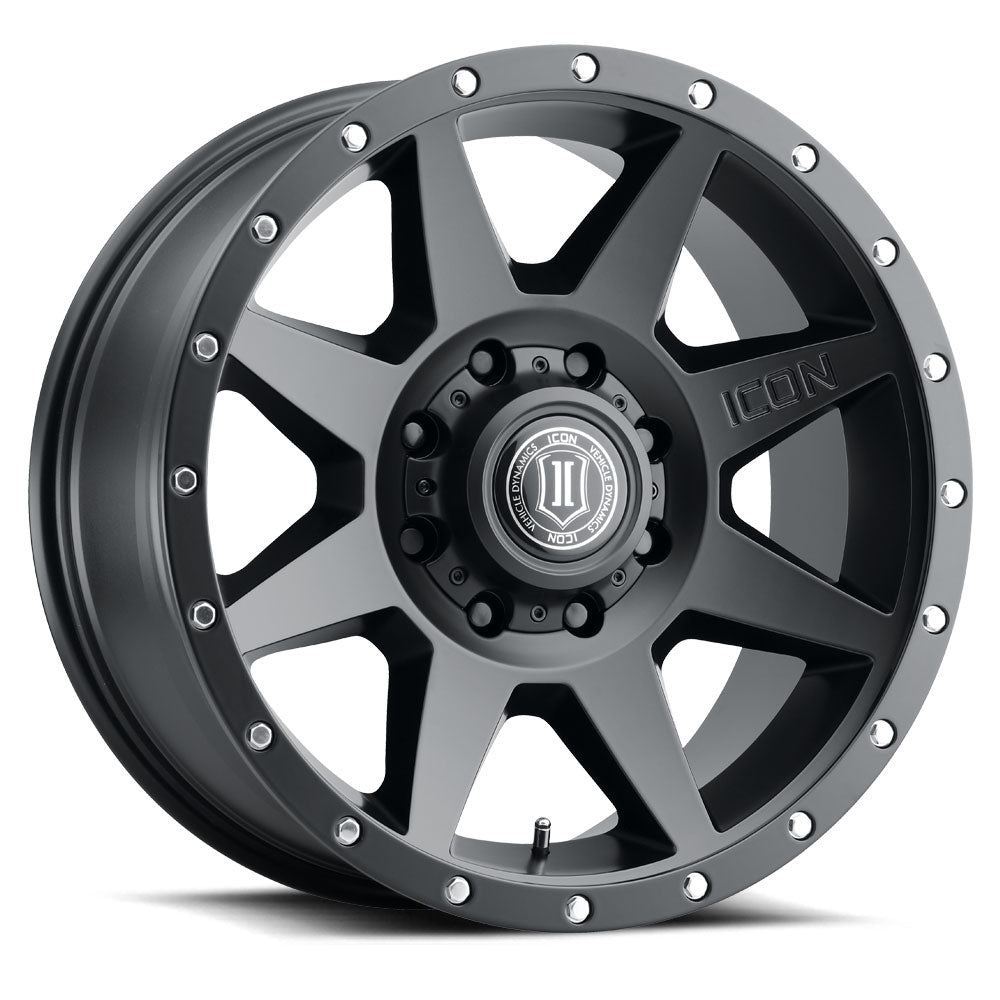 ICON Alloys Rebound, Satin Black, 20 x 9 / 8 x 6.5, 12mm Offset, 5.5