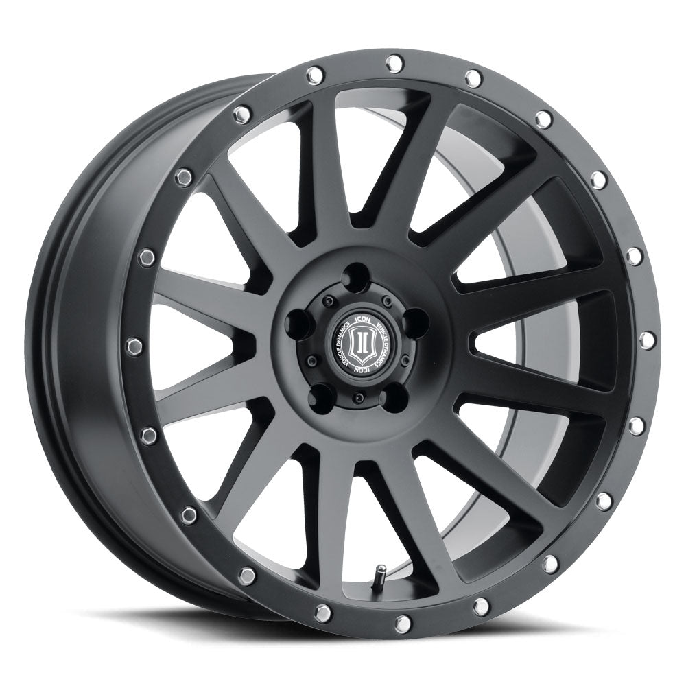 ICON Alloys Compression, Satin Black, 20 x 10 / 6 x 5.5, -19mm Offset,