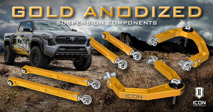 NEW: Gold Anodized Suspension Components for 2024 Tacoma!