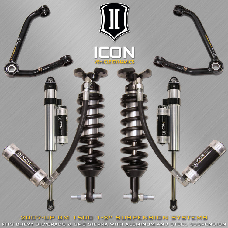 ICON 2007-UP GM 1500 2wd / 4wd 1-3″ Lift Suspension Systems