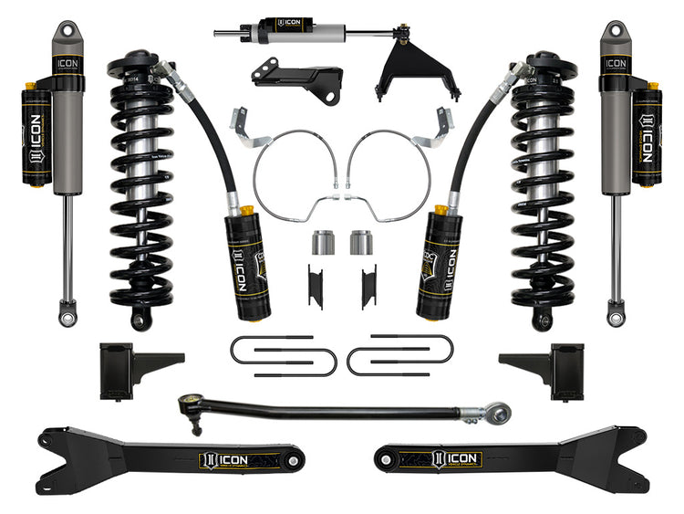 ICON 2023-2025 Ford F-250/F-350 Super Duty 4WD, 4-5.5" Lift, Stage 5 Coilover Conversion System w/ Radius Arms