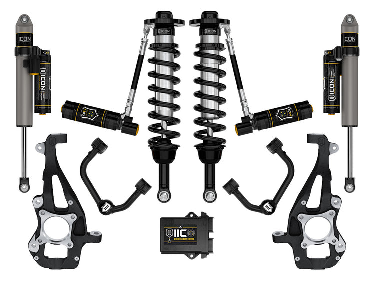 ICON 2021-2024 Ford F-150 4WD, 3.5-4.5" Lift, Stage 5 Suspension System, Tubular