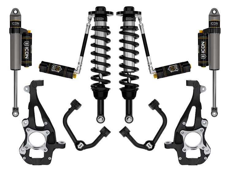 ICON 2021-2024 Ford F-150 4WD, 3.5-4.5" Lift, Stage 4 Suspension System, Tubular, CDCV