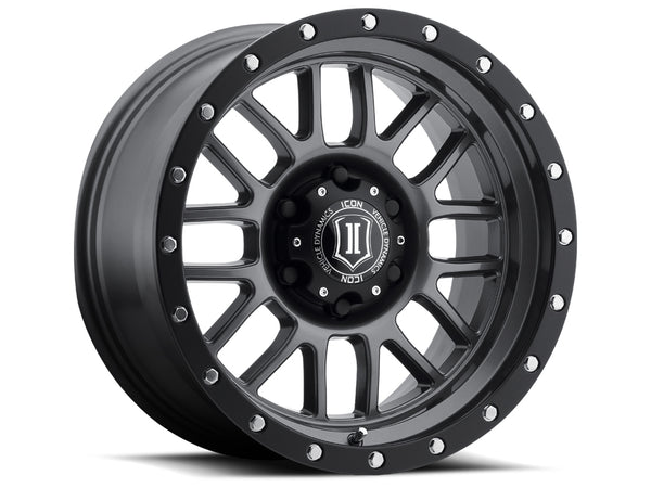 ICON Alloys Alpha, Gun Metal, 17 x 8.5 / 6 x 5.5, 0mm Offset, 4.75