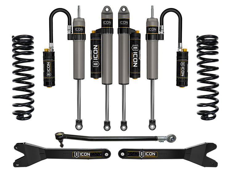 ICON 2023-2025 Ford F-250/F-350 Super Duty 4WD, Diesel, 2.5" Lift, Stage 4 Suspension System w/ Radius Arms