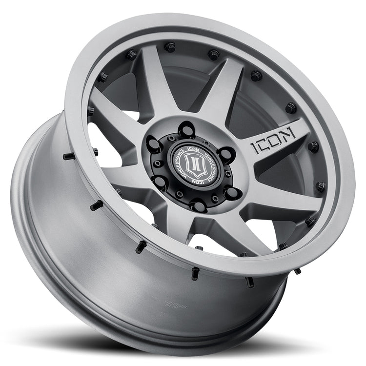 ICON Alloys Rebound Pro, Titanium, 17 x 8.5 / 6 x 135, 6mm Offset, 5" BS