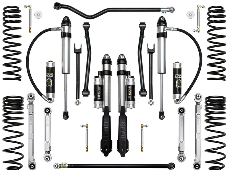 ICON Vehicle Dynamics ICON 20-23 Jeep Gladiator 2in Stage 8 Suspension System - Billet for 2020-2023 Jeep Gladiator (3.6L Pentastar V6, 3.0L EcoDiesel V6)