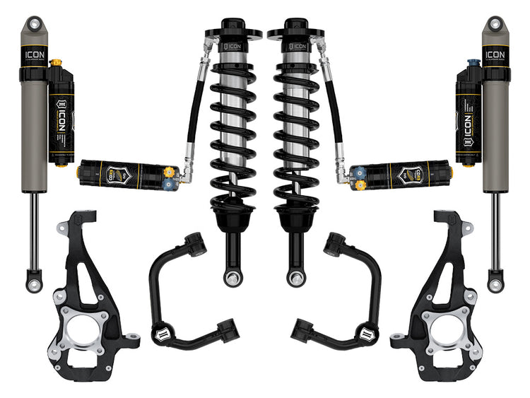 ICON 2021-2024 Ford F-150 4WD, 3.5-4.5" Lift, Stage 4 Suspension System, Tubular, CDXS