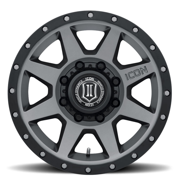 ICON Alloys Rebound HD, Titanium, 17 x 8.5 / 8 x 170, 6mm Offset, 5" BS