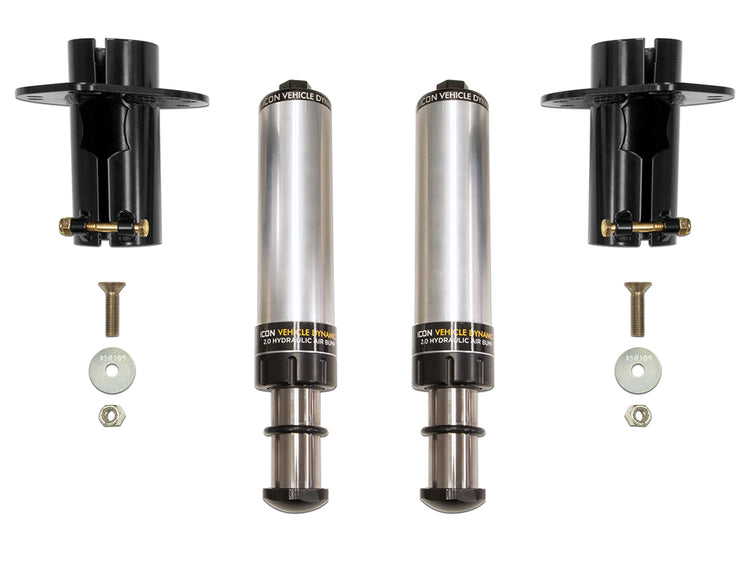 ICON 2020-2023 Jeep Gladiator/2018-2023 Wrangler JL/2007-2018 Wrangler JK, Front, 2.0 Hydraulic Bump Stop Kit