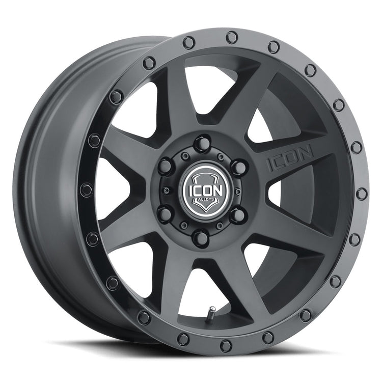 ICON Alloys Rebound, Double Black, 17 x 8.5 / 6 x 5.5, 25mm Offset, 5.75" BS