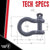 Bulletproof 1-1/4" D-Ring Shackle 18 Ton Working Load Limit - Heavy Duty Recovery Shackle with 1-3/8" Threaded Pin - Forged Steel - Black Powder Coat Finish