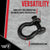 Bulletproof 1-1/4" D-Ring Shackle 18 Ton Working Load Limit - Heavy Duty Recovery Shackle with 1-3/8" Threaded Pin - Forged Steel - Black Powder Coat Finish