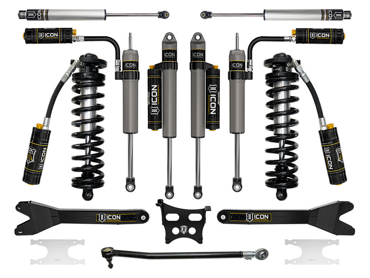 ICON 2023-2025 Ford F-250/F-350 Super Duty 4WD, 2.5-3" Lift, Stage 5 Coilover Conversion System with Radius Arms