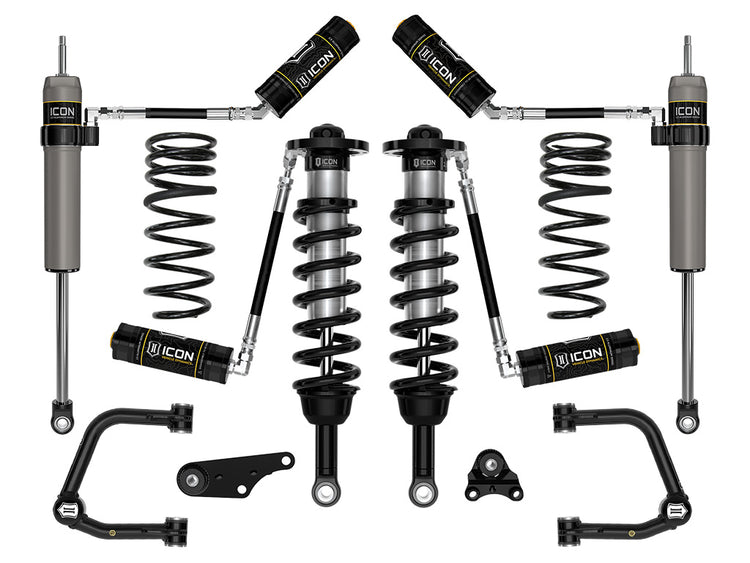 ICON 2024-2025 Toyota Tacoma 1.25-3" Lift, Stage 4 Suspension System, Tubular, Triple Rate Rear Springs