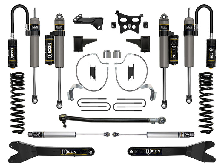 ICON 2023-2025 Ford F-250/F-350 Super Duty 4WD, Gas, 4.5" Lift, Stage 4 Suspension System w/ Radius Arms