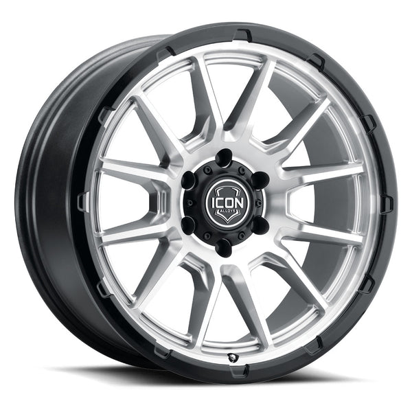 ICON Alloys Cajon, Silver Machined w/ Gloss Black Lip, 20 x 9 / 6 x 13