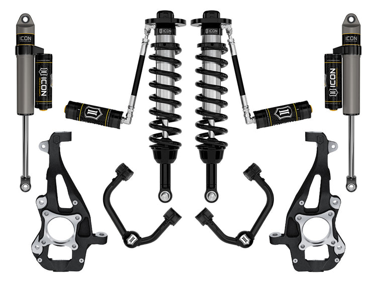 ICON 2021-2024 Ford F-150 4WD, 3.5-4.5" Lift, Stage 3 Suspension System, Tubular
