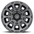 ICON Alloys Thrust, Smoked Satin Black, 17 x 8.5 / 5 x 5, -6mm Offset, 4.5" BS