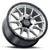 ICON Alloys Cajon, Silver Machined w/ Gloss Black Lip, 20 x 9 / 5 x 5, -12mm Offset, 4.5" BS