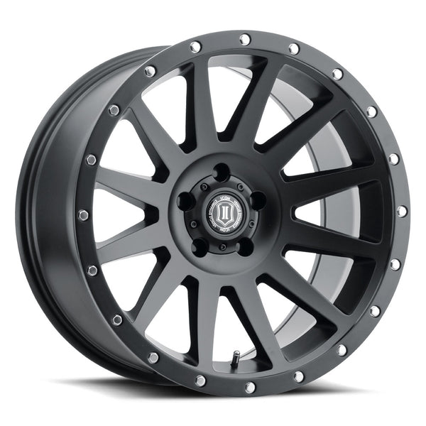 ICON Alloys Compression, Satin Black, 20 x 10 / 6 x 5.5, -19mm Offset,