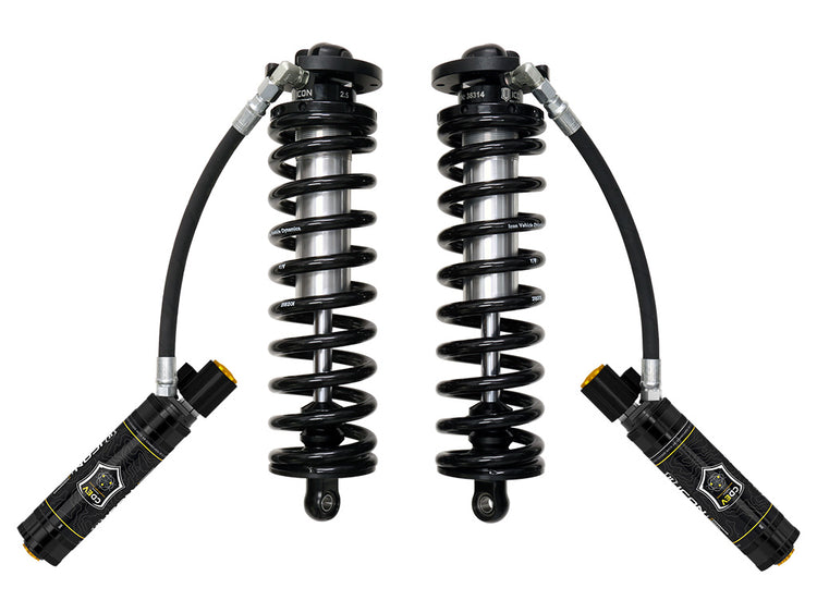 ICON 2005-2023 Ford F-250/F-350 Super Duty 4WD, 2.5-3” Lift, V.S. 2.5 Series Coilover Conversion Kit, Remote Reservoir w/ CDEV, w/ Caster Cams