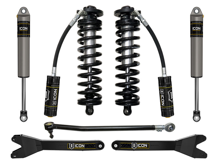 ICON 2023-2025 Ford F-250/F-350 Super Duty 4WD, 2.5-3" Lift, Stage 2 Coilover Conversion System w/ Radius Arms